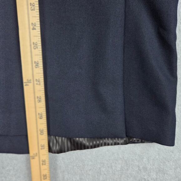 Zara Mens 42 Double Breasted Blazer Navy Blue Suit Jacket Sport Coat - Picture 12 of 13